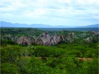 Vista panorâmica do sítio Cerca de Pedras, localizado no topo de superfície tabular da Bacia do Jatobá. Foto: Rogério Valença Ferreira.