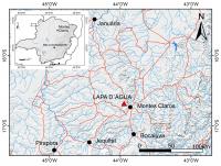 Figura 1 – Mapa de localização da Lapa d´Água, na região do carste de Montes Claros, norte de Minas Gerais.