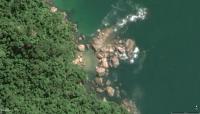 Vista aérea da Piscina Natural do Cachadaço. Fonte: Google Earth