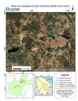 Mapa de localização do Geossitio Pedra da Galinha. Fonte: Autores