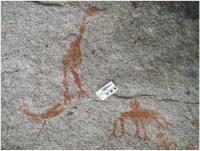 Exemplos de pinturas rupestres encontradas no Geossítio Serra Verde (Nascimento & Ferreira, 2012).