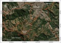 Mapa de localização e de acesso ao geossítio Migmatito Siqueira.