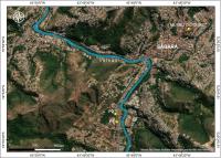 Mapa de localização do geossítio Grupiaras do Rio das Velhas e do Museu do Ouro. 